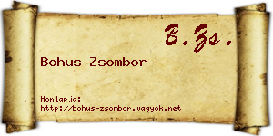 Bohus Zsombor névjegykártya