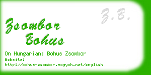 zsombor bohus business card